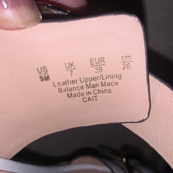 27 EDIT leather upper/ lining wedge Sandal size US 9 brand NEW - Picture 6 of 7